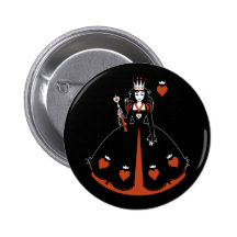 Queen of Hearts Pinback Buttons