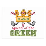 Queen of the Green Golf Postcard