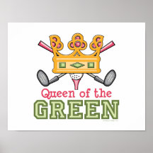 Queen of the Green Golf Poster For Her