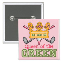 Queen of the Green Golfer Pin