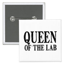 Queen of the Lab - Button