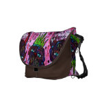 Queen Pug - God Save the Queen Messenger Pink/Brwn Messenger Bags