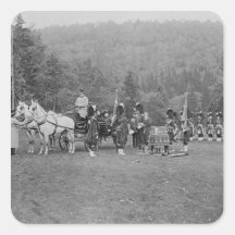 Queen Victoria presenting colours Square Sticker