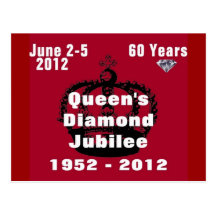 Queens Diamond Jubilee 1952-2012 Postcard