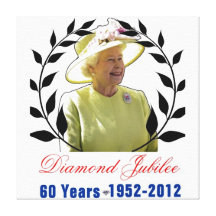 Queens Diamond Jubilee 60 Years Canvas Print