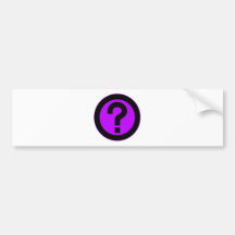 Question Mark Ask Query Symbol Punctuation Bumper Sticker