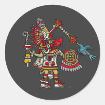 Quetzalcoatl Round Sticker