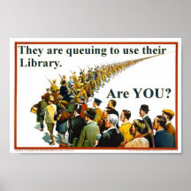 Queueing poster