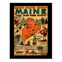 Quick Facts About Maine Postcard