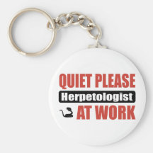 Quiet Please Herpetologist At Work Key Chains