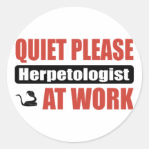 Quiet Please Herpetologist At Work Stickers