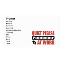 Quiet Please Publisher At Work Business Card Templates