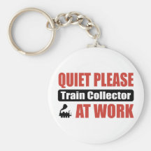 Quiet Please Train Collector At Work Key Chains