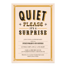 Quiet Vintage Surprise Party Invitations invitations