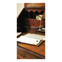 Quill, Papers and Pipe Custom Photo Card