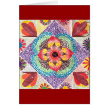 Quilt Art by Skinny Bones Greeting Card