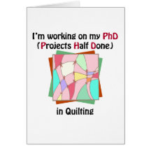 Quilting PhD Card