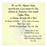 Quinceanera Celebration Spring Flowers Personalised Invitations