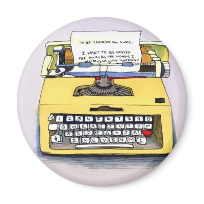 Quirky Yellow Typewriter by CSiravo