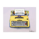 Quirky Yellow Typewriter