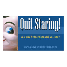 Quit Staring! Business Card Template