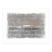 Quitting = Winning Anti-Smoking Last Cigarette Postcard