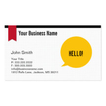 Quotation Marks Red Ribbon Head Business Card
