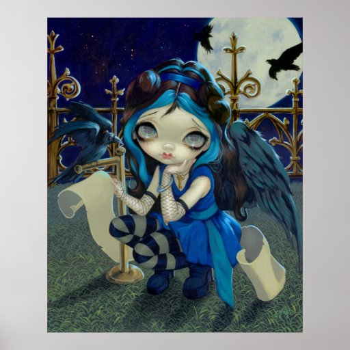 Quoth the Raven Nevermore ART PRINT gothic fairy