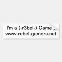 (-r3bel-) Bumper Sticker