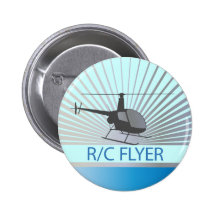 R-C Flyer Copter Pinback Button