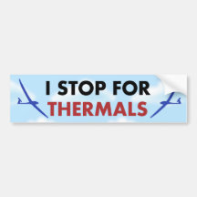 R/C Soaring - I Stop for Thermals Bumper Stickers