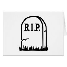 R.I.P. - Gravestone Card