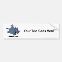 R is for Rhino Bumper Sticker