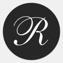 R Monogram Stickers