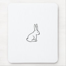 Rabbit bunny fun simple graphic symbol logo art mouse pads