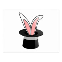 Rabbit in a Hat Magic Trick Post Cards