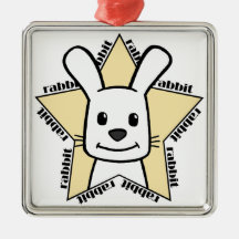 Rabbit Star Christmas Ornaments