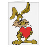 Rabbit With Heart Card