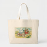 Rabbits on a Sunday Drive - Easter Gift Canvas Bags