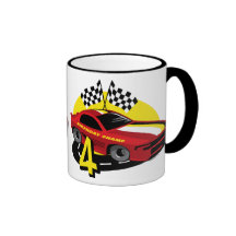 Race Car 4th Birthday Mug