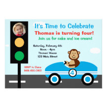 Race Car Birthday Party Invitation