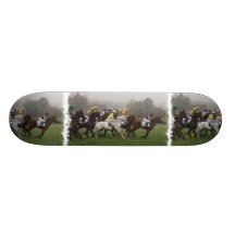 Race Horse Field Skateboard