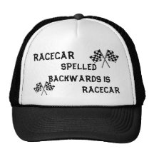 RACECAR SPELLED BACKWARDS HAT