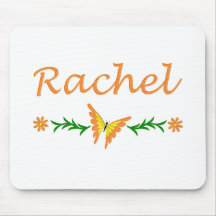 Rachel (Orange Butterfly) Mouse Mat