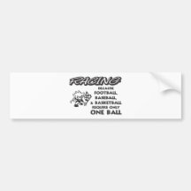 RACING BECAUSE BUMPER STICKER