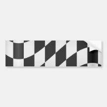 Racing Flag Bumper Sticker