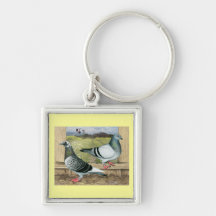 Racing Homers in Loft Key Chain