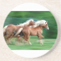 Racing Palomino Horse Coasters