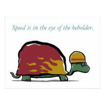 racing turtle - customisable postcard