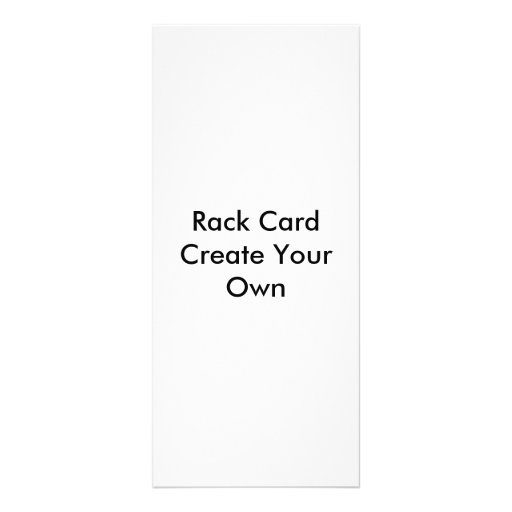 Rack Card Create Your Own rackcards Large Size